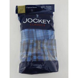 New Men Jockey Stay New Cotton Blend Woven Tapered Boxers Size XL 2 Pair Sealed